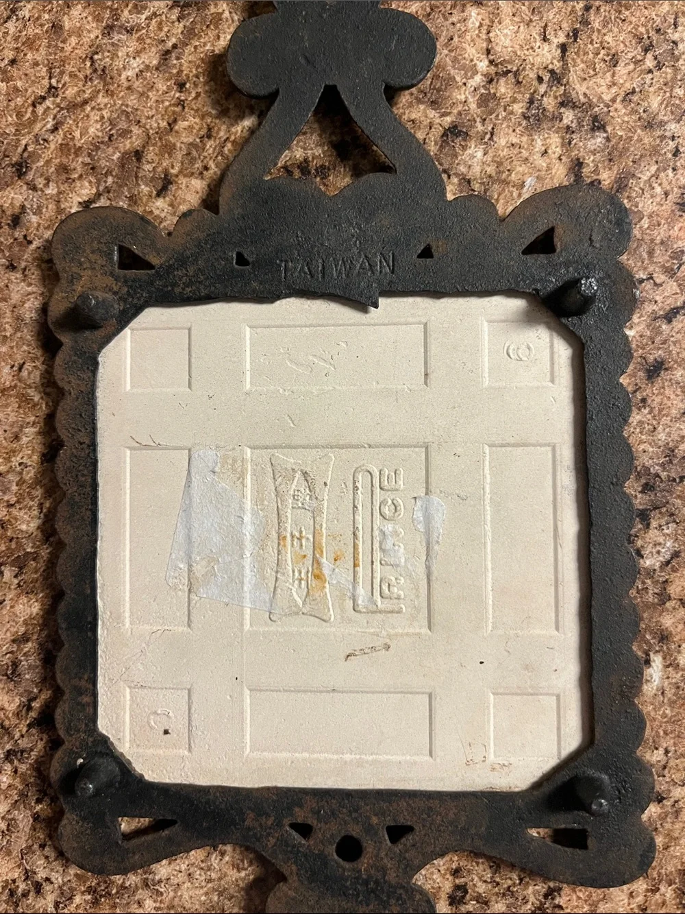 Kitchen Closed Sundays cast iron trivet